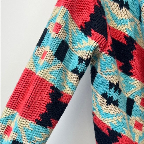 Kate Collection Colorful Geometric Aztec Patterned Women's Sweater Size small - Picture 6 of 14